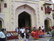 jaipur travel | team of folk artists presenting kacchi ghodi dance in jaipur teej festival